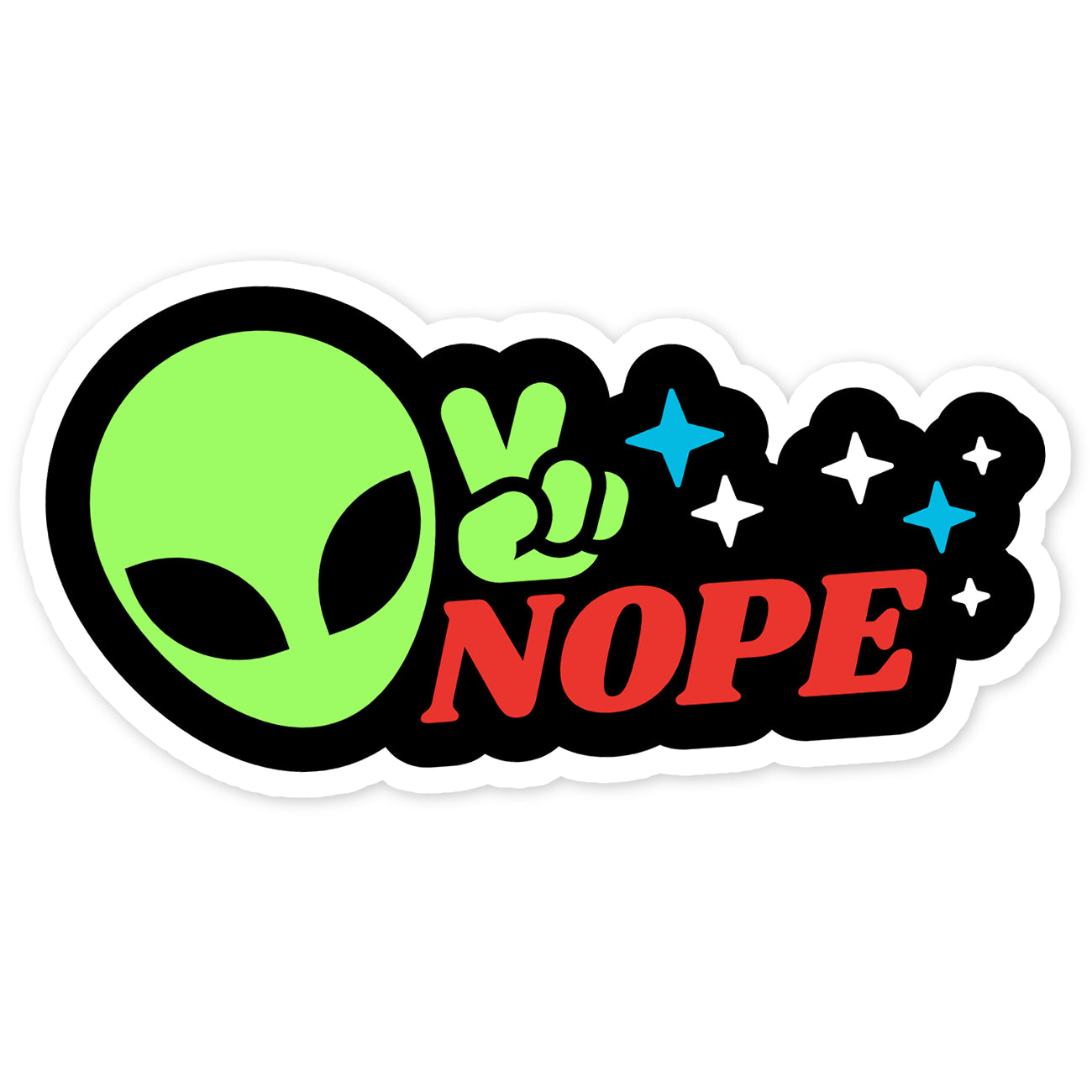 Nope Alien Sticker